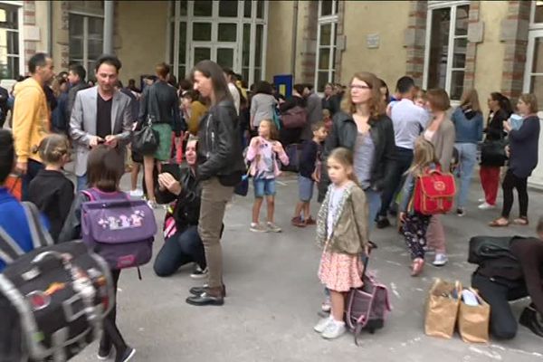 Une cour de récré lors de la rentrée 2018.