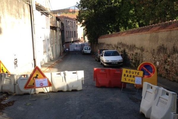 Les obus ont été trouvés sur ce chantier de voirie à côté du parc Rochegune à Albi