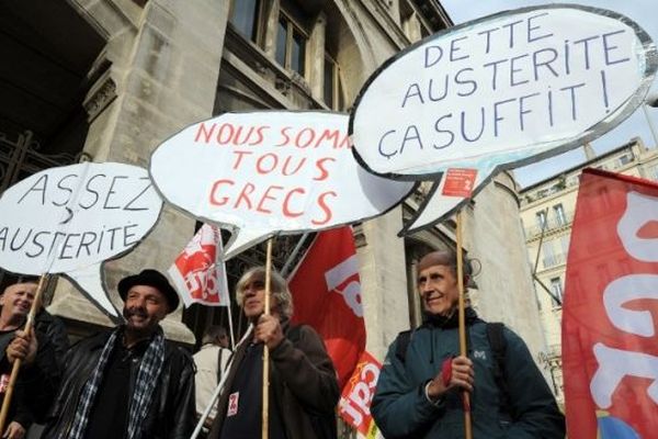 Les syndicats appellent à changer de cap comme ici lors d'une manifestation à Marseille