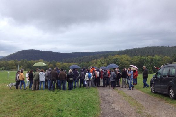 Rassemblement contre le trail center à Wangenbourg