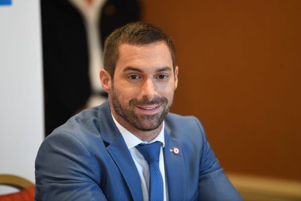 Julien Odoul à Auxerre (Yonne), le 24 septembre 2022.