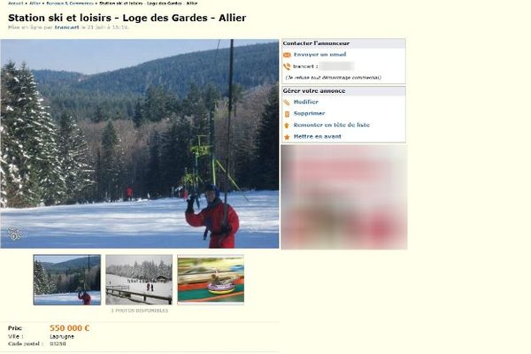 La vente est pour le moins insolite mais bien réelle. La station de ski de la Loge des Gardes, située dans le département de l'Allier, cherche repreneur sur...internet !