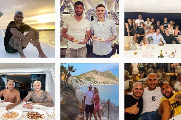 Le fil Instagram de l'attaquant parisien Mauro Icardi, en vacances à Ibiza avec notamment Neymar et Navas.