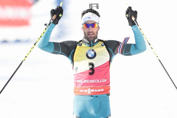 Le Catalan Martin Fourcade lors de sa victoire sur la poursuite d'Oslo - 17 mars 2018