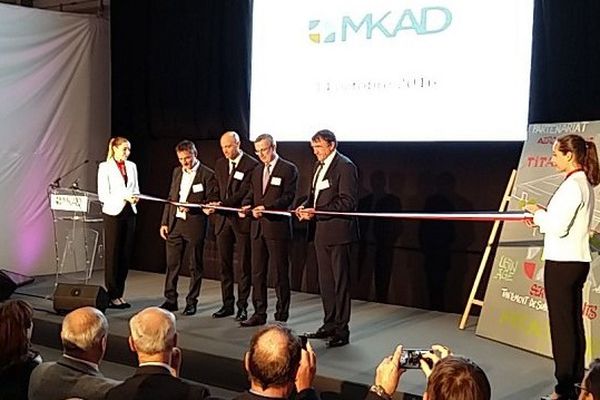 l'inauguration de l'usine MKAD à Varilhes