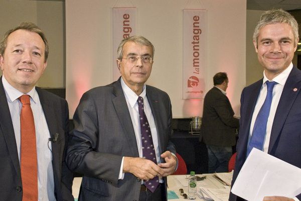 Christophe Boudot, Jean-Jack Queyranne et Laurent Wauquiez - décembre 2015