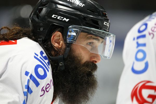 Jérémie Romand actuel joueur de Caen, ancien de Rouen, Amiens, Brest, également ancien international français. Ici en 2020 sous les couleurs des Gothiques.