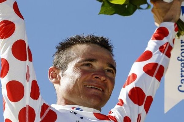 Thomas Voeckler a remporté le maillot du meilleur grimpeur lors du Tour de France 2012. 