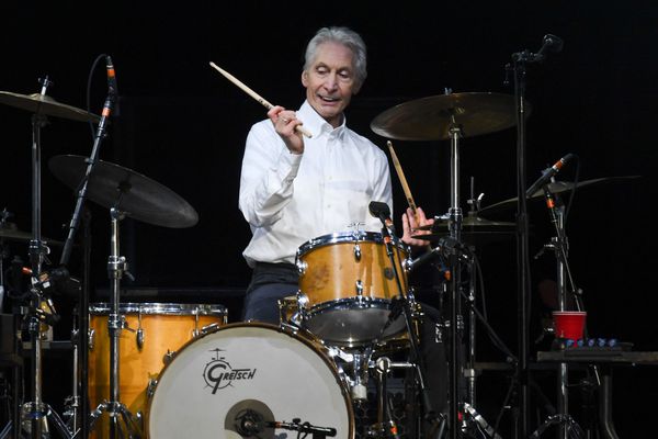 Charlie Watts, le batteur des Rolling Stones photoigraphié en 2017