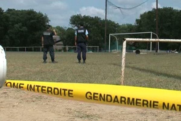 C'est sur ce terrain de sport, en marge de la fête votive de Beaulieu, qu'est mort Gaëtan Boils.