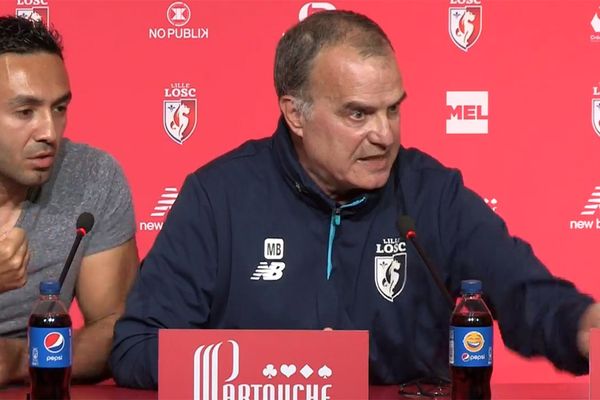 Marcelo Bielsa (LOSC) ce mercredi en conférence de presse.