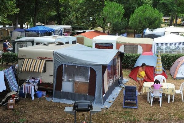 Lors d'un exercice, en quelques minutes le camping doit être évacué. 