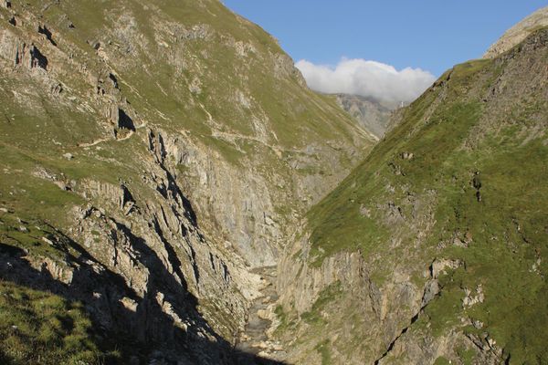 Les gorges de Malpasset dans le Parc National de la Vanoise en Savoie.