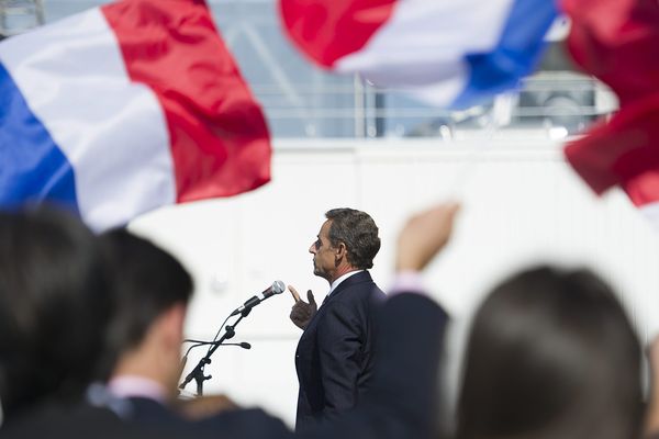 icolas Sarkozy le 5 septembre 2015 à La Baule pour l'université d'été de son parti (LR)