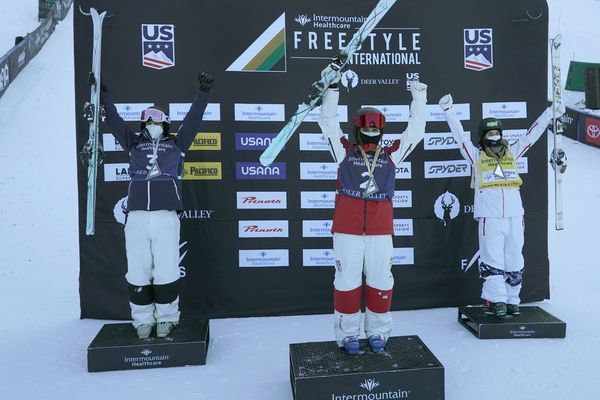 La Japonaise Anri Kawamura, l'Australienne Jakara Anthony et la Française  Perrine Laffont composent le podium de la coupe du monde de ski de bosses de Dear Valley