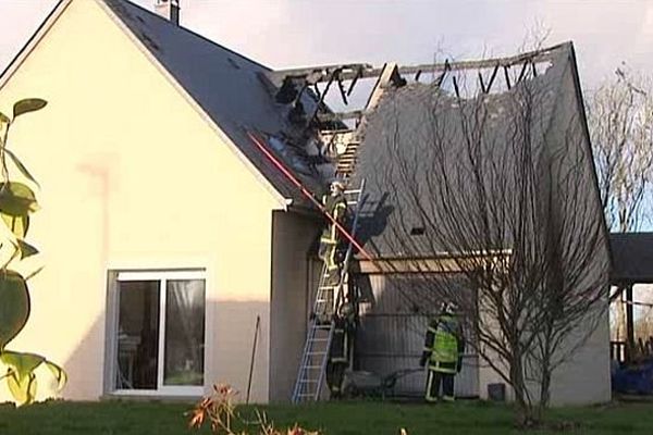 Le garage a été détruit par l'incendie