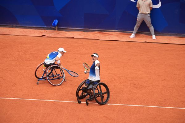 Paris - Jeux paralympiques -Le 6 septembre 2024 - Match pour la médaille de bronze de tennis fauteuil.