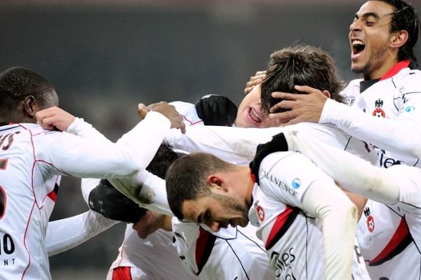 La joie des Niçois au Grand Stade face au LOSC. 