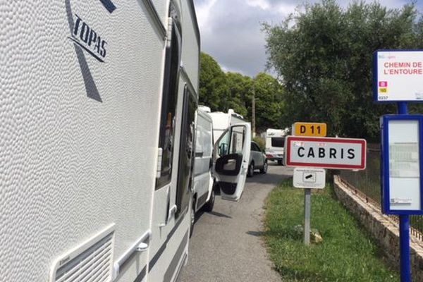 Les caravanes sont arrivées à Cabris en début d'après-midi.