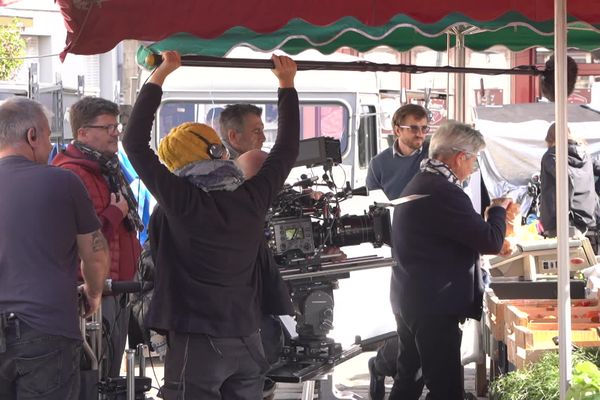 Tournage du film Chasse gardée à Vic-sur-Aisne