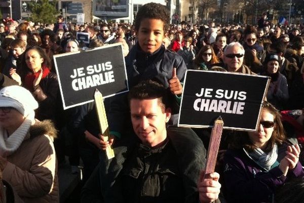 Lyon le 11/01/2015 au cœur de la manifestation