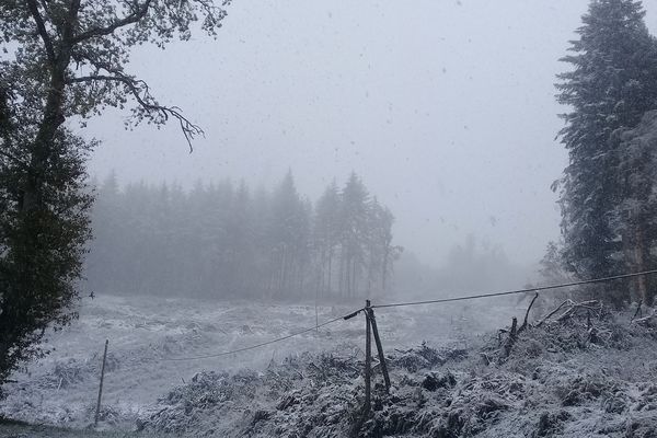 Neige à Liginiac (19) le 29/10/18