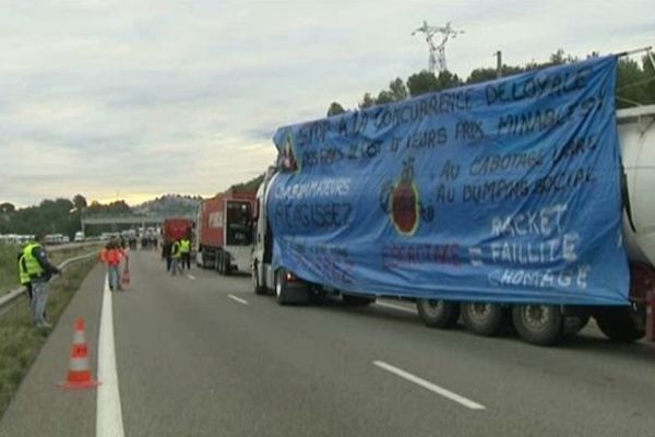 Opération des routiers contre l'éco taxe