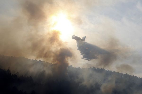 ILLUSTRATION - Un Canadair en intervention en 2020 en Core-du-Sud. 