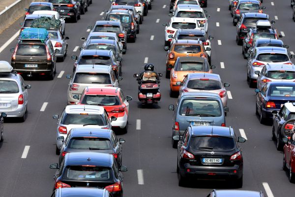 Départ en vacances sur l'A7, (juillet 2019)