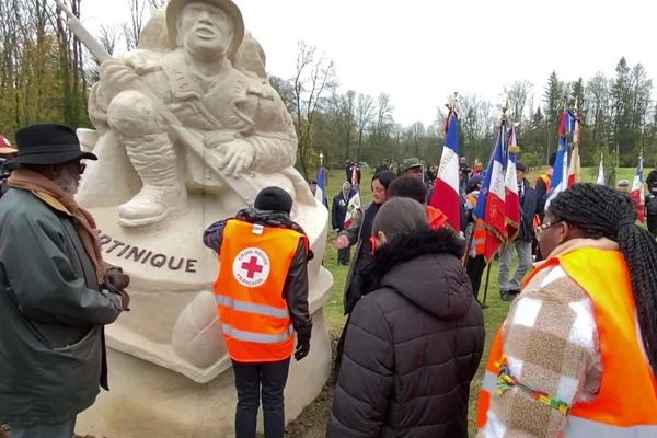 Inauguration du Monument aux morts réalisé par le plasticien Hervé Beuze, en hommage aux anciens combattants martiniquais de la guerre 14-18.