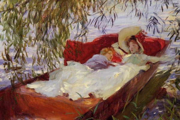 John Singer Sargent, Deux Femmes endormies dans une barque sous les saules, 1887 - détail