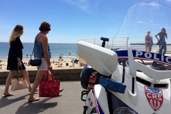 La sécurité policière a été renforcée sur le remblais de La Baule