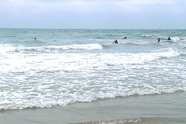 La houle de sud-est a fait le bonheur des surfeurs à Palavas-les-Flots.