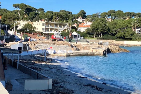 Le secteur de la plage de la Garoupe entame sa première phase de chantier.