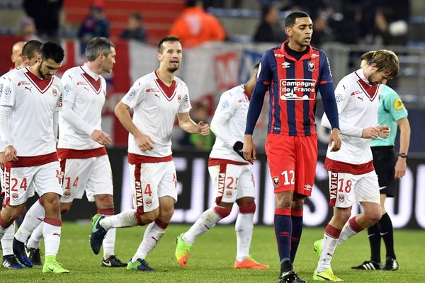 Ronny Rodelin, du Stade Malherbe de Caen, ce mardi soir à d'Ornano