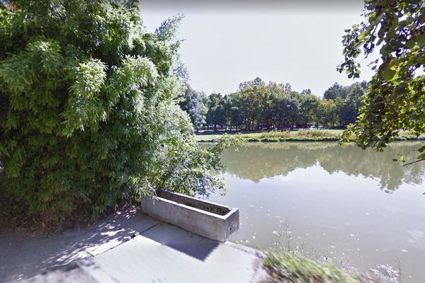 L'homme a sauté dans le lac du jardin Compans Caffarelli