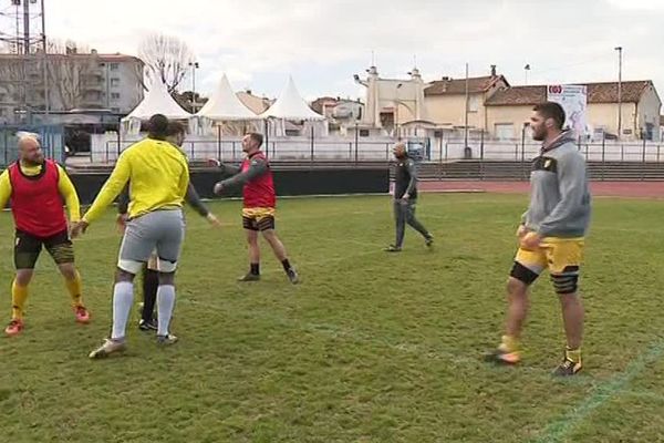 L'équipe de Carcassonne à l'entraînement - Mars 2017