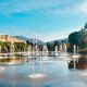 Le miroir d'eau à Nice offre une surface de 3 000 mètres carrés.