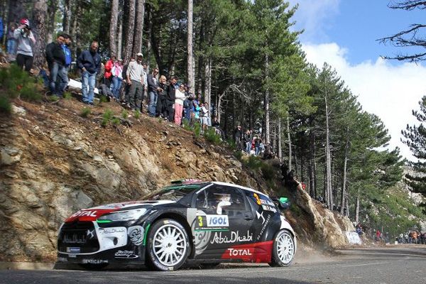 Le Britannique Chris Mekke sur la sixième étape du WRC/Tour de Corse 2015.