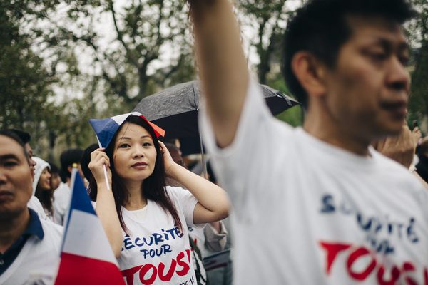 Une manifestation de la communauté asiatique, à Paris, le 5 septembre 2016, après la mort de Zhang Chaolin, en août 2016.