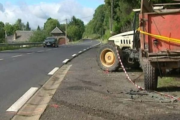 Le lieu où s'est produit l'accident hier soir