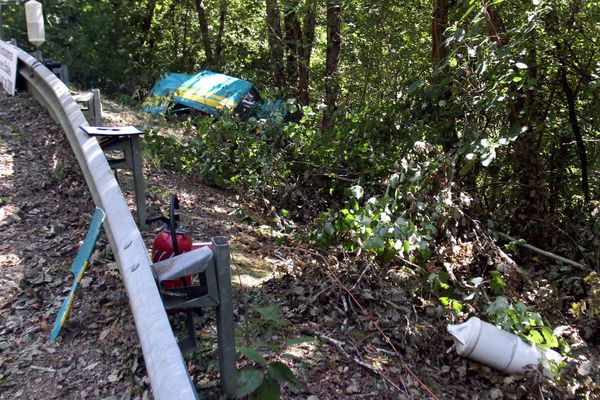 Dans un virage de la course de côte de Laas-Tillac (Gers), la voiture avait fait une sortie de route et fauché mortellement deux commissaires de course et un photographe, le 24 août 2014.