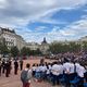 La cérémonie a démarré place Bellecour en présence de nombreux élèves de l'agglomération lyonnaise.