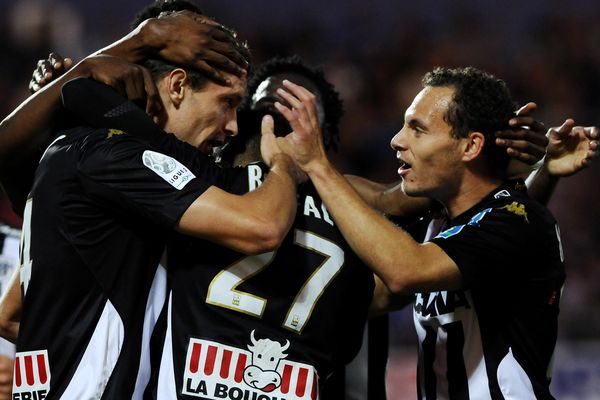 Lors du match aller entre Angers SCO et les Chamois Niortais le 26 septembre 2014