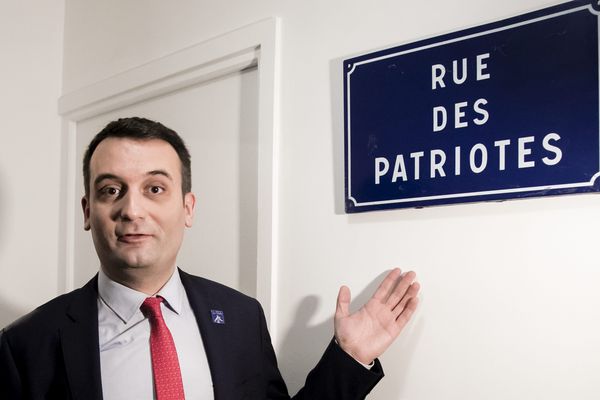 Florian Philippot à Saint-Ouen, le 18 décembre 2017.