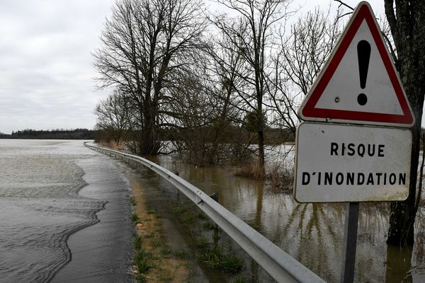 Image d'archive des inondations de janvier 2018 dans le Jura.