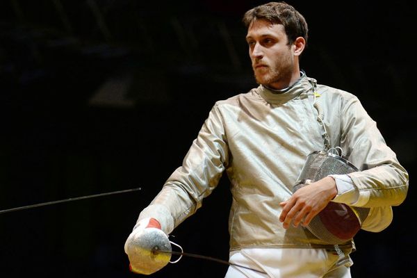 Le sabreur Nicolas Rousset aux championnats du monde d'escrime en juillet 2014