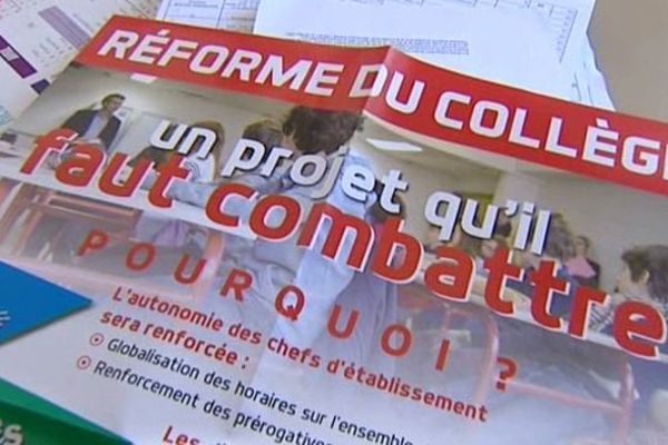 Les opposants à la réforme du collège appellent les personnels du second degré à combattre le projet du gouvernement 