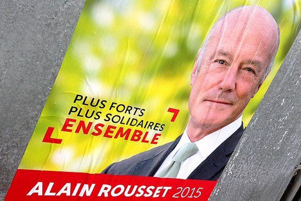 L'affiche électorale de la liste d'Alain Rousset pour les élections régionales de décembre 2015.