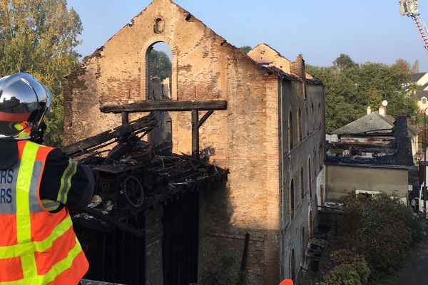 Le moulin de Pouancé a été ravagé par un incendie, le 18 octobre 2018